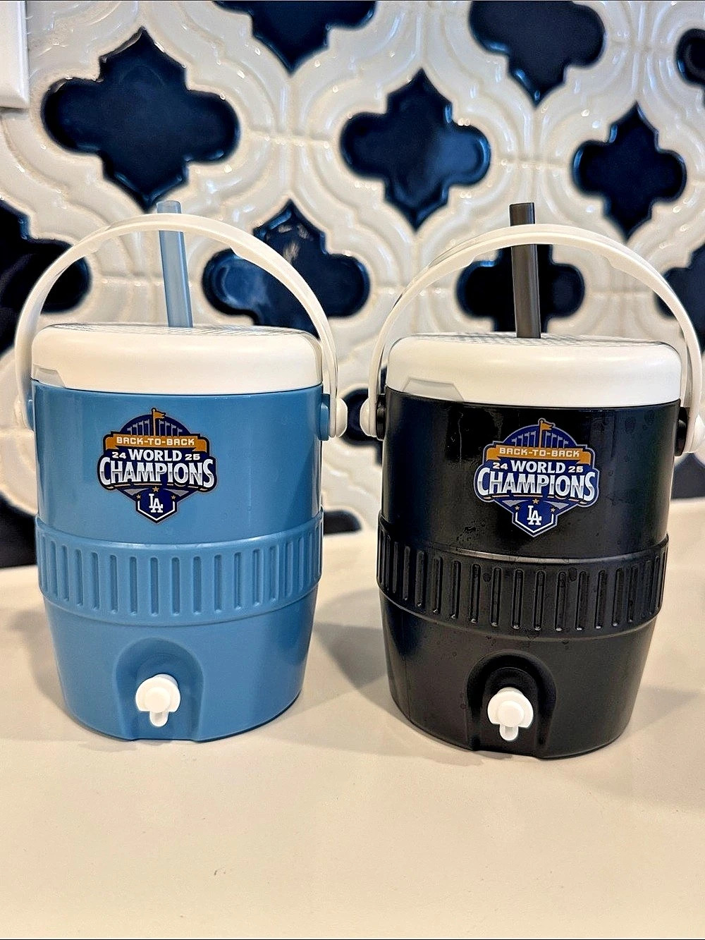 Dodgers Water Cooler Cups